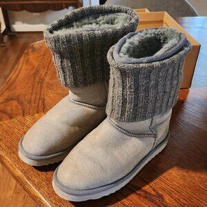 Australia Luxe Collective Grey Sheepskin Shearling Boots - Size 8